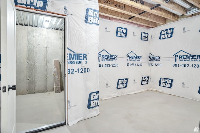 interior space with concrete flooring