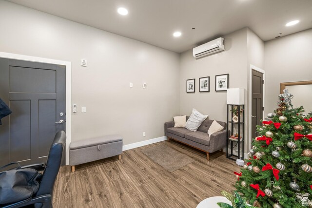 4554 Forestdale Dr N # 32, Park City, UT 84098 - living room with a wall mounted AC and wood-type flooring