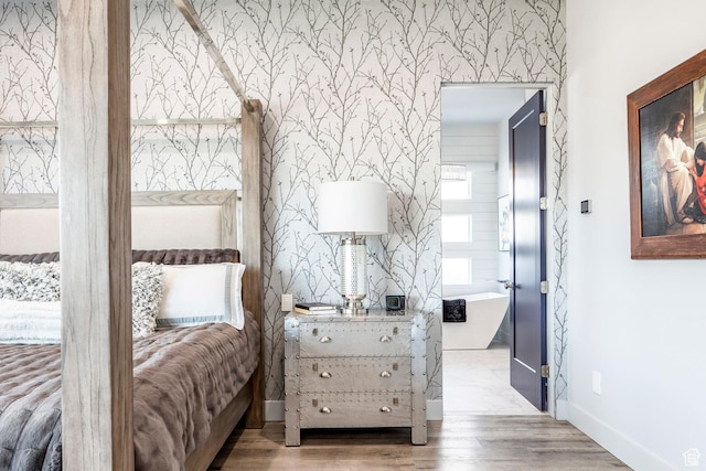 bedroom featuring wood-type flooring