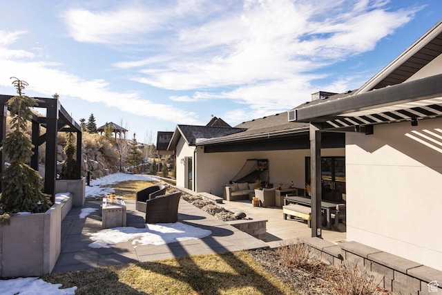 view of patio with outdoor lounge area