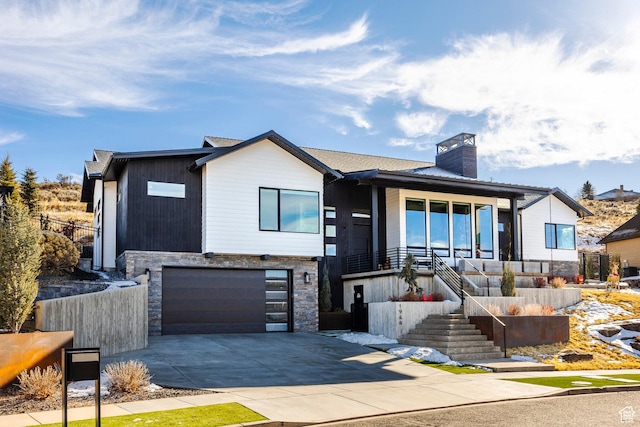 view of front of house featuring a garage