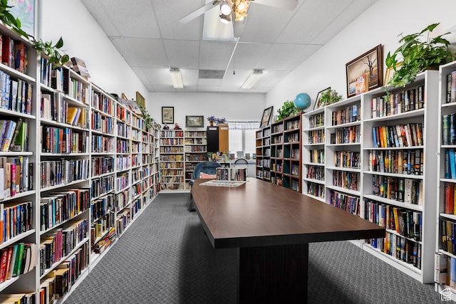 1160 E Telegraph St Unit 4, Washington, UT 84780 - carpeted home office featuring ceiling fan and a drop ceiling