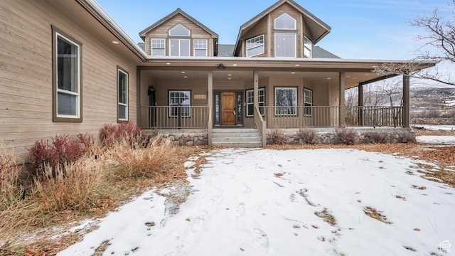 view of front of home with a porch