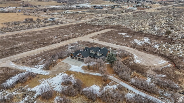 bird's eye view with a rural view