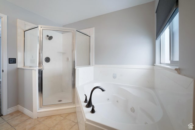 6190 W 5950 S, Hooper, UT 84315 - bathroom featuring tile patterned floors and independent shower and bath