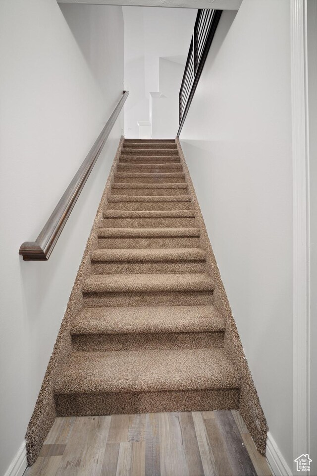 6190 W 5950 S, Hooper, UT 84315 - stairs featuring wood-type flooring