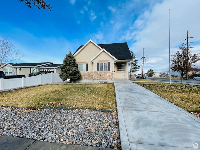 908 W Timpie Rd S, Tooele, UT 84074 - view of front facade featuring stone siding, stucco siding, and a shingled roof