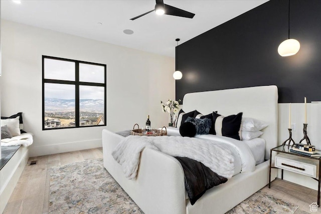 1316 N Gold Mountain Cir, Heber City, UT 84032 - bedroom featuring light wood-style floors and a ceiling fan