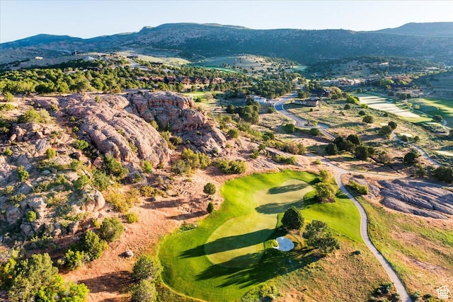 1316 N Gold Mountain Cir, Heber City, UT 84032 - aerial view of property's location with a mountain backdrop and a golf club