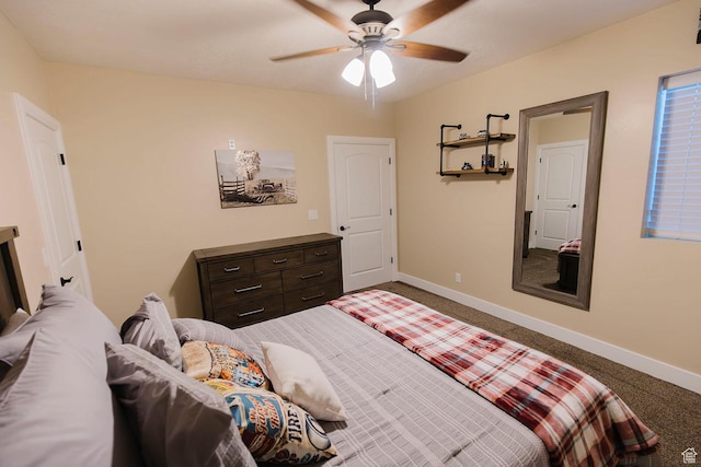 743 N 1100 E, Nephi, UT 84648 - bedroom featuring carpet floors, a ceiling fan, and baseboards