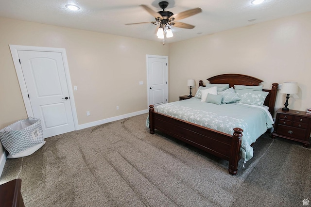 743 N 1100 E, Nephi, UT 84648 - bedroom featuring recessed lighting, carpet, baseboards, and ceiling fan