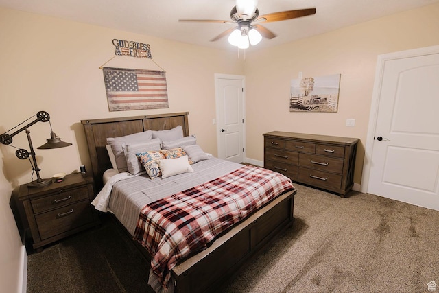 743 N 1100 E, Nephi, UT 84648 - bedroom featuring a ceiling fan and light colored carpet
