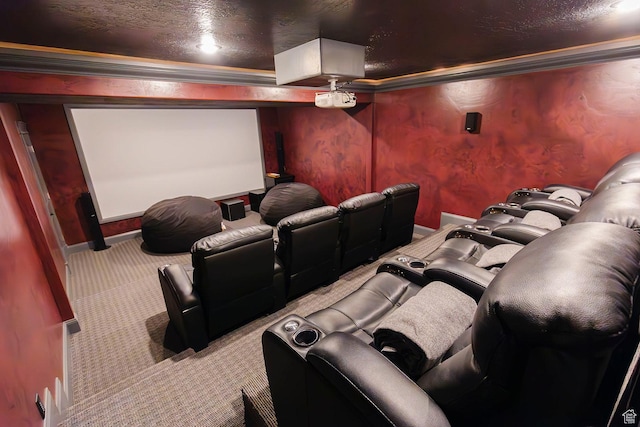 743 N 1100 E, Nephi, UT 84648 - home theater with baseboards, carpet flooring, and crown molding