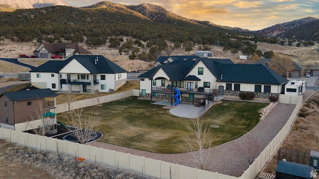 743 N 1100 E, Nephi, UT 84648 - aerial view at dusk with a mountain view