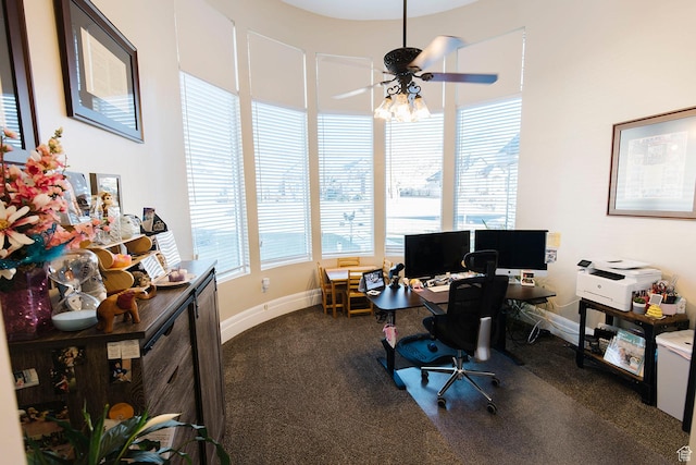 743 N 1100 E, Nephi, UT 84648 - home office with ceiling fan, baseboards, and carpet