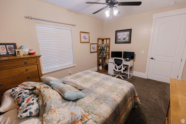 743 N 1100 E, Nephi, UT 84648 - carpeted bedroom with baseboards and ceiling fan