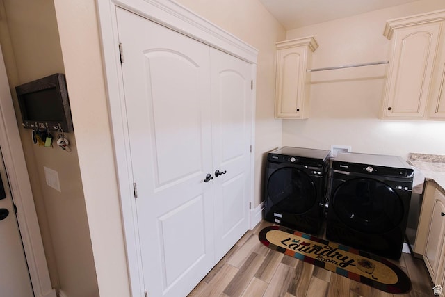 743 N 1100 E, Nephi, UT 84648 - laundry area featuring separate washer and dryer, cabinet space, and light wood-type flooring