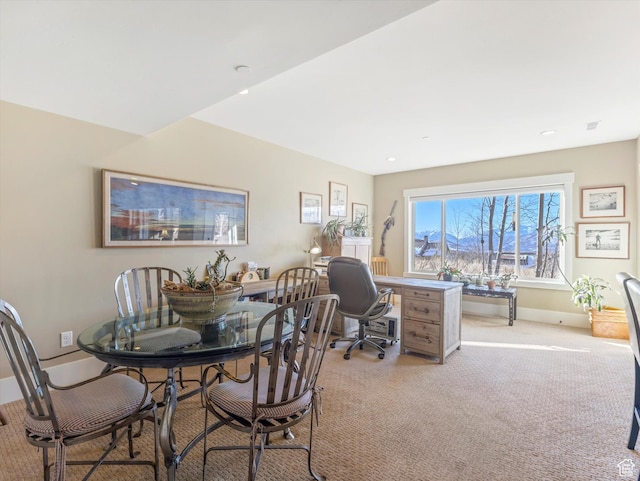 1628 E Viewside Cir, Hideout, UT 84036 - dining space with light carpet and a desk