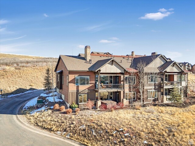 1628 E Viewside Cir, Hideout, UT 84036 - view of front of home with a balcony