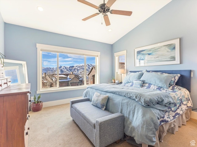 1628 E Viewside Cir, Hideout, UT 84036 - carpeted bedroom featuring ceiling fan and vaulted ceiling