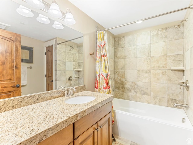 1628 E Viewside Cir, Hideout, UT 84036 - bathroom with vanity and shower / bathtub combination with curtain