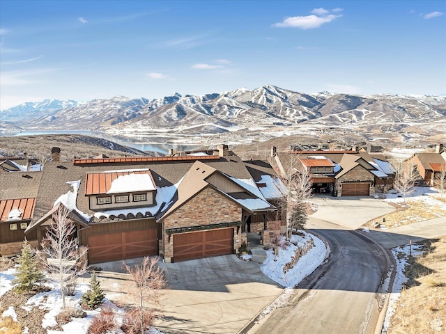 1628 E Viewside Cir, Hideout, UT 84036 - view of front facade featuring a mountain view and a garage