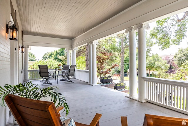 96 N Virginia St E, Salt Lake City, UT 84103 - deck featuring a porch and outdoor dining space