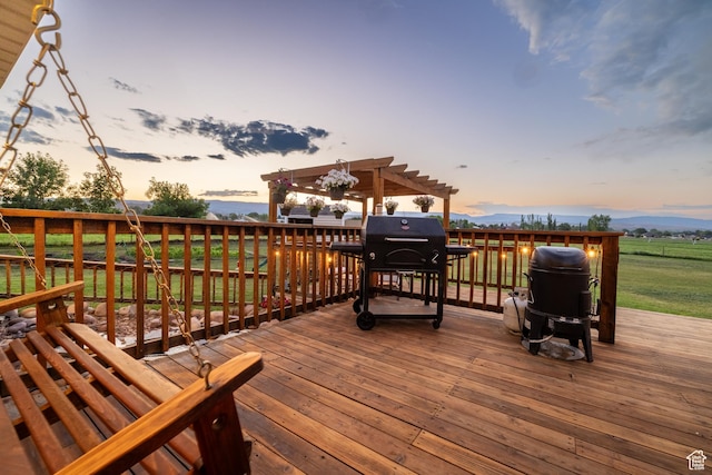 2690 W 500 N, Vernal, UT 84078 - deck at dusk featuring area for grilling