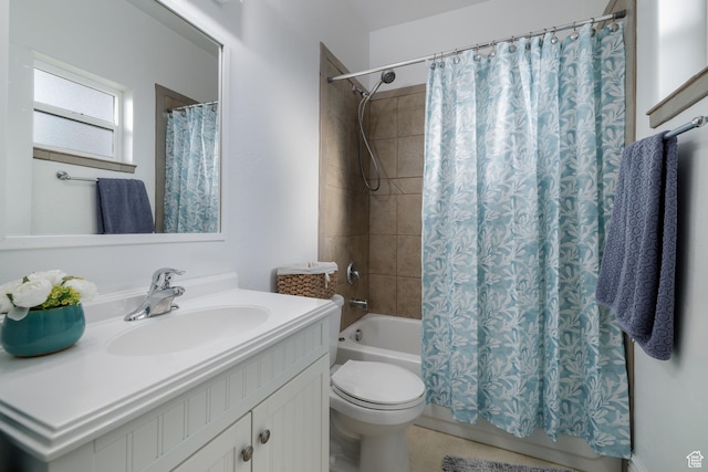 2690 W 500 N, Vernal, UT 84078 - full bathroom featuring shower / bathtub combination with curtain, vanity, and toilet