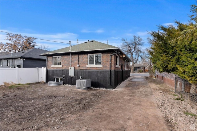 246 E 2100 S, South Salt Lake, UT 84115 - back of property featuring brick siding, a fenced backyard, and roof with shingles
