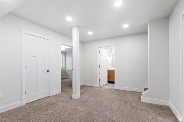 246 E 2100 S, South Salt Lake, UT 84115 - unfurnished bedroom featuring carpet floors, recessed lighting, and connected bathroom