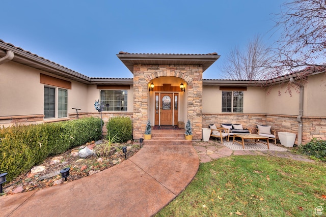 558 Winesap Cir, Moab, UT 84532 - doorway to property with an outdoor living space