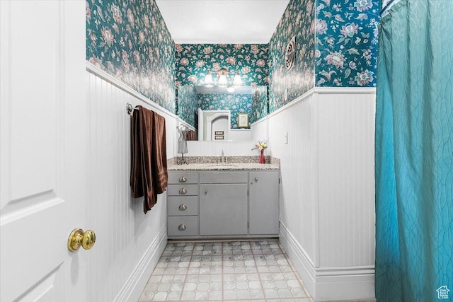 bathroom featuring vanity