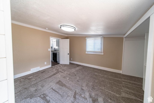 466 E 300 N, Price, UT 84501 - carpeted empty room with a textured ceiling and ornamental molding