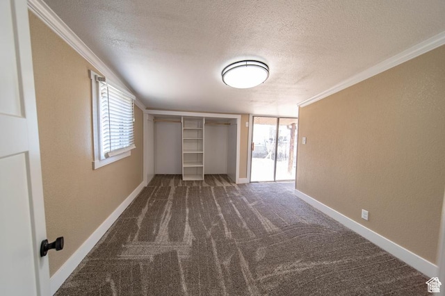 466 E 300 N, Price, UT 84501 - unfurnished bedroom with carpet floors, a textured ceiling, and crown molding