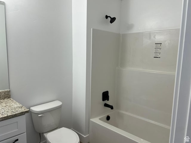 1241 N 3500 E, Ballard, UT 84066 - full bathroom featuring toilet, vanity, and shower / bath combination