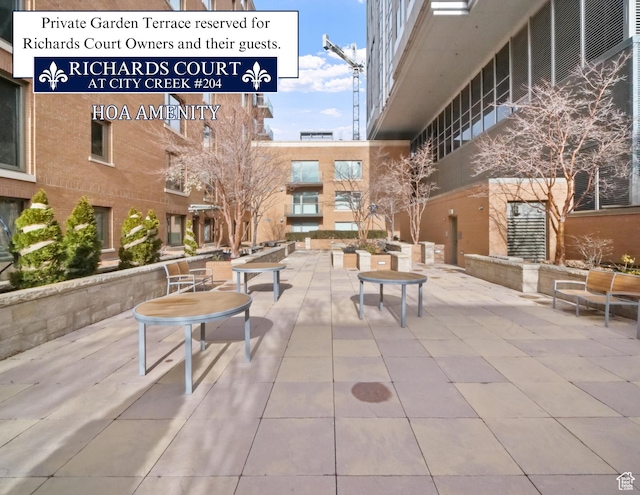 55 W S Temple Unit 204, Salt Lake City, UT 84101 - view of community with a patio area
