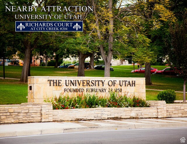 55 W S Temple Unit 204, Salt Lake City, UT 84101 - community / neighborhood sign featuring a yard