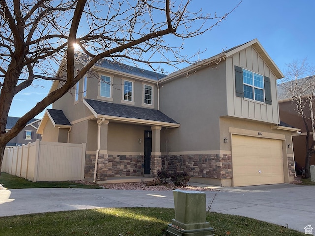 1036 N Darcy Dr W, North Salt Lake, UT 84054 - view of front facade with a garage