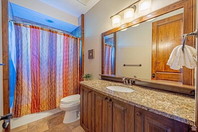 4129 Fairway Ln Unit A-3, Park City, UT 84098 - bathroom featuring vanity, curtained shower, and toilet