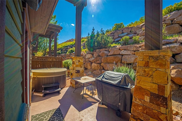 4129 Fairway Ln Unit A-3, Park City, UT 84098 - view of patio with grilling area and a hot tub