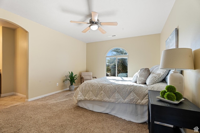 2371 E 2830 S, St George, UT 84790 - carpeted bedroom featuring ceiling fan