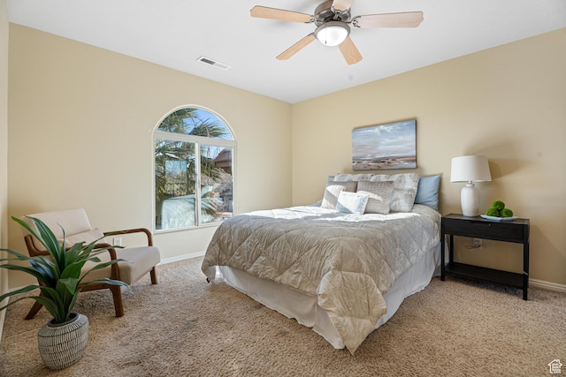 2371 E 2830 S, St George, UT 84790 - bedroom with ceiling fan and light carpet