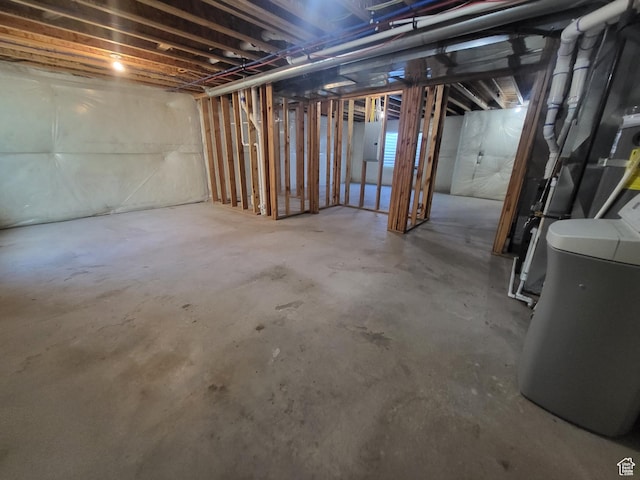 3318 E Quarter Mile Dr, Eagle Mountain, UT 84005 - unfinished basement with washer / dryer