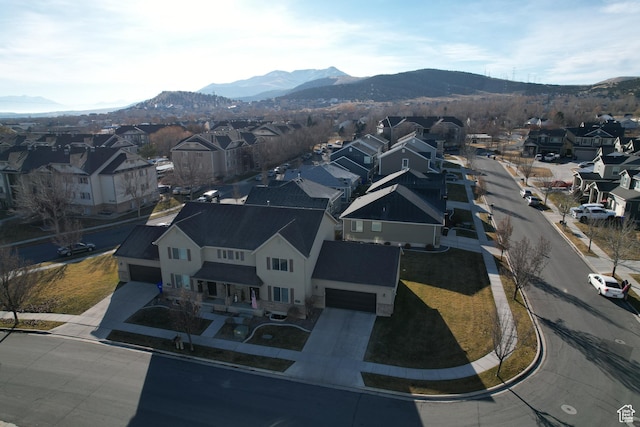 3318 E Quarter Mile Dr, Eagle Mountain, UT 84005 - aerial view featuring a residential view and a mountain view