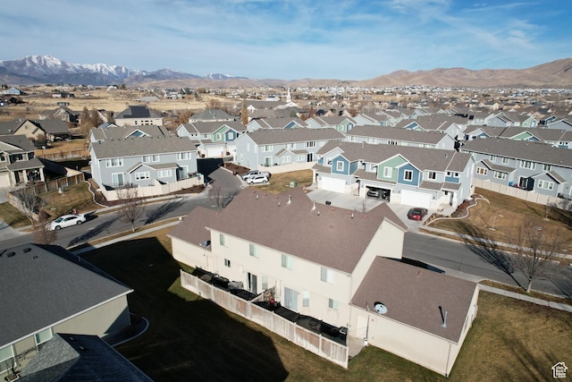 3318 E Quarter Mile Dr, Eagle Mountain, UT 84005 - aerial view featuring a mountain view and a residential view