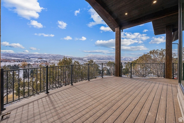3097 E Corral Peak Cir Unit 145, Heber City, UT 84032 - deck featuring a mountain view