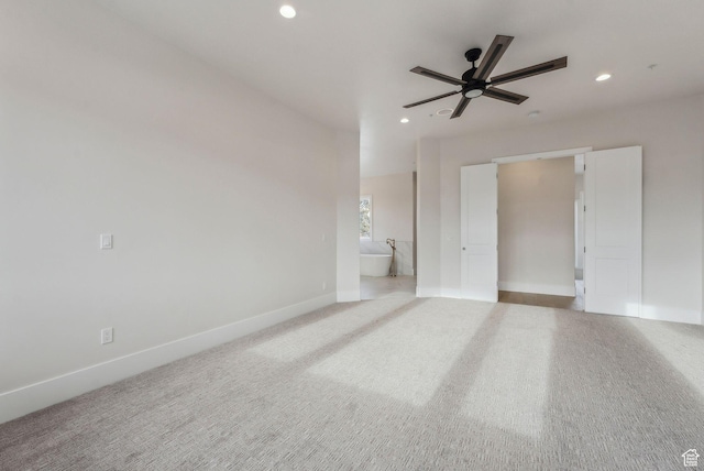 3097 E Corral Peak Cir Unit 145, Heber City, UT 84032 - unfurnished bedroom with recessed lighting, carpet flooring, ensuite bathroom, and baseboards
