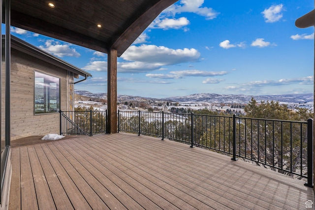 3097 E Corral Peak Cir Unit 145, Heber City, UT 84032 - wooden terrace featuring a mountain view