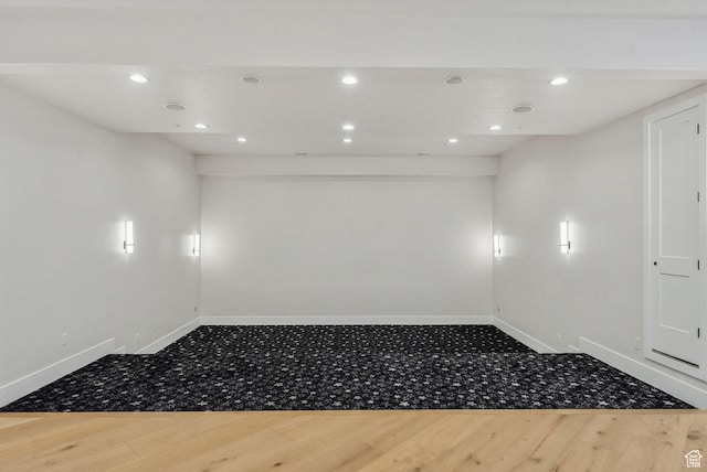 3097 E Corral Peak Cir Unit 145, Heber City, UT 84032 - empty room with recessed lighting, baseboards, and wood finished floors
